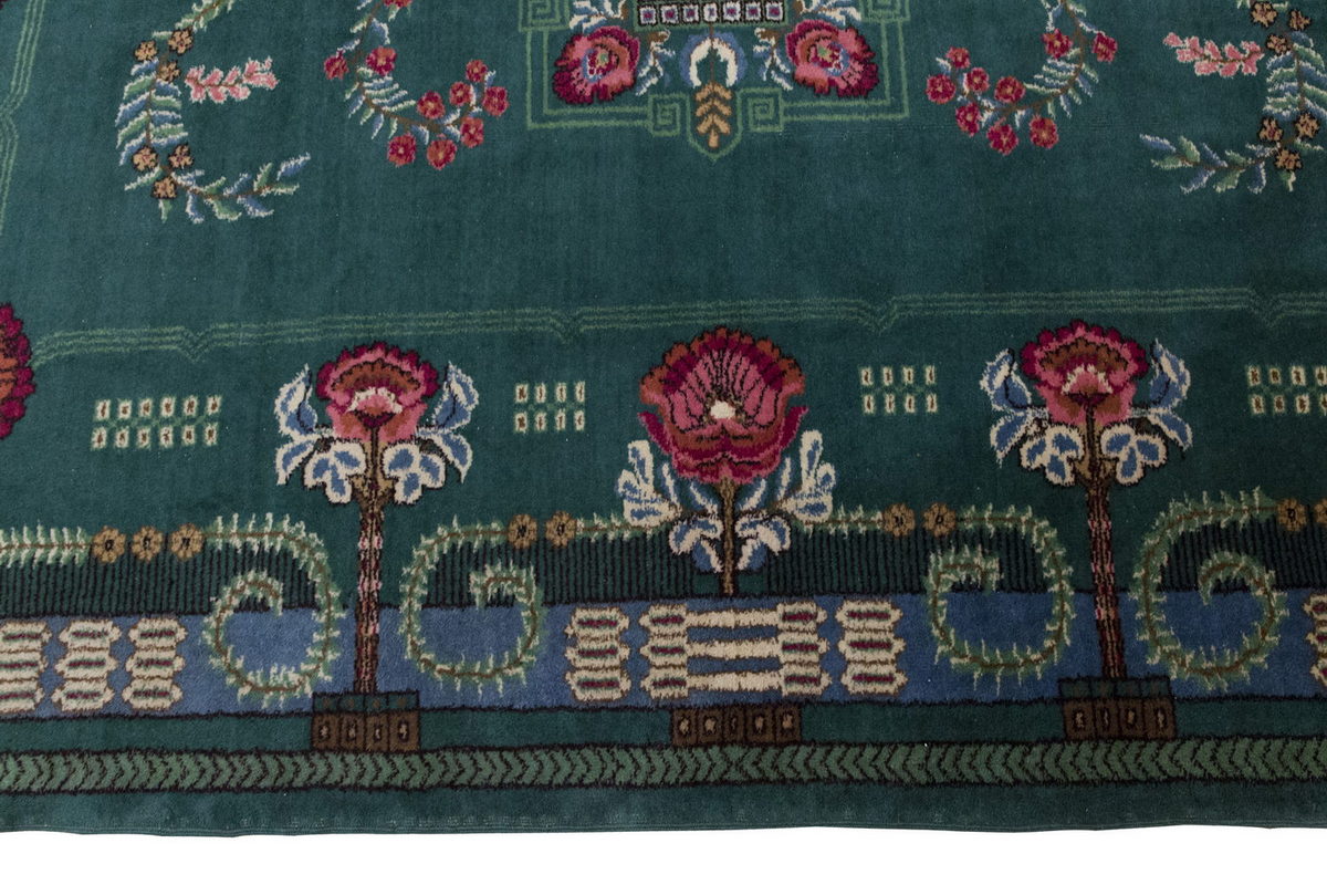 Vintage Large Rug, Oushak Area Rug 7'3 x 10 feet 222 x 305 cm