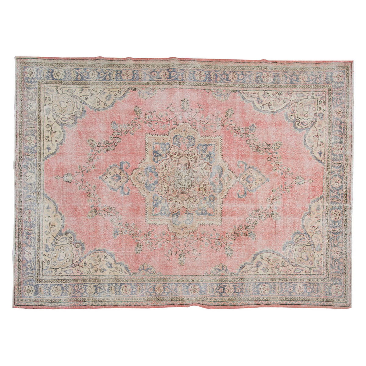 Vintage Large Rug, Oushak Area Rug 7'5" x 10'11" feet 227 x 333 cm