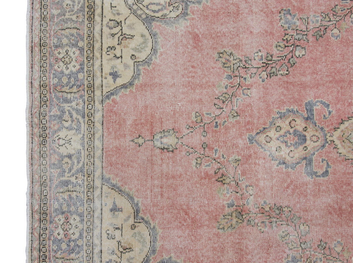 Vintage Large Rug, Oushak Area Rug 7'5" x 10'11" feet 227 x 333 cm