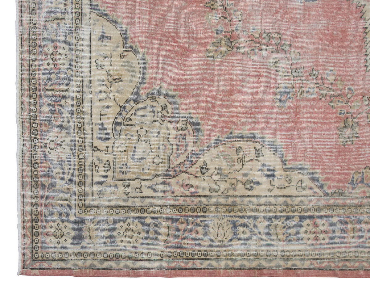 Vintage Large Rug, Oushak Area Rug 7'5" x 10'11" feet 227 x 333 cm
