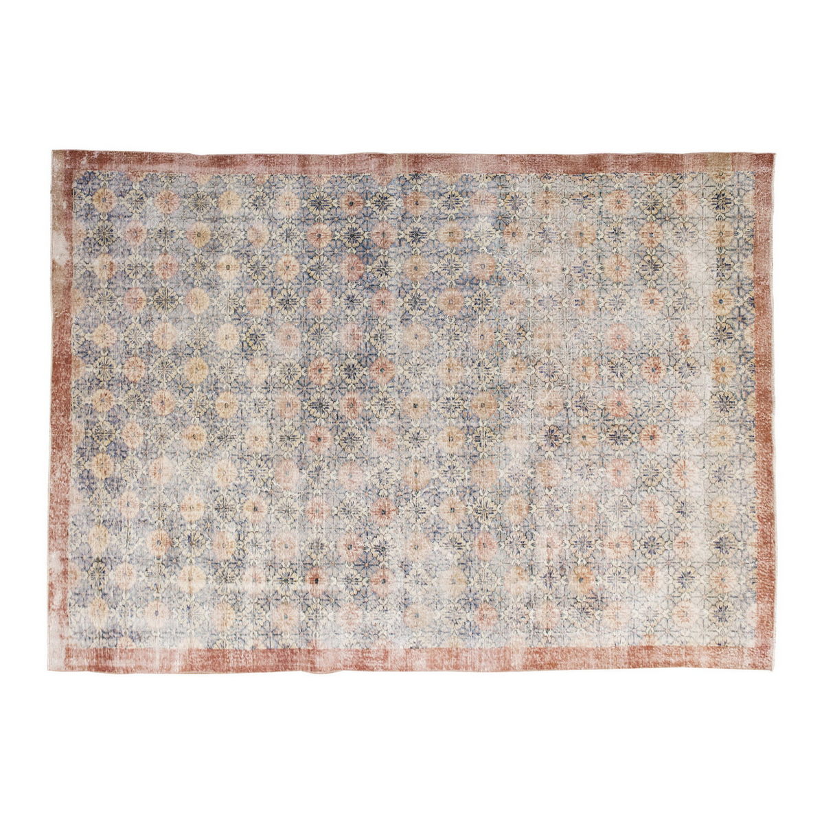 Vintage Large Rug, Oushak Area Rug 7'5" x 11'2" feet 225 x 340 cm