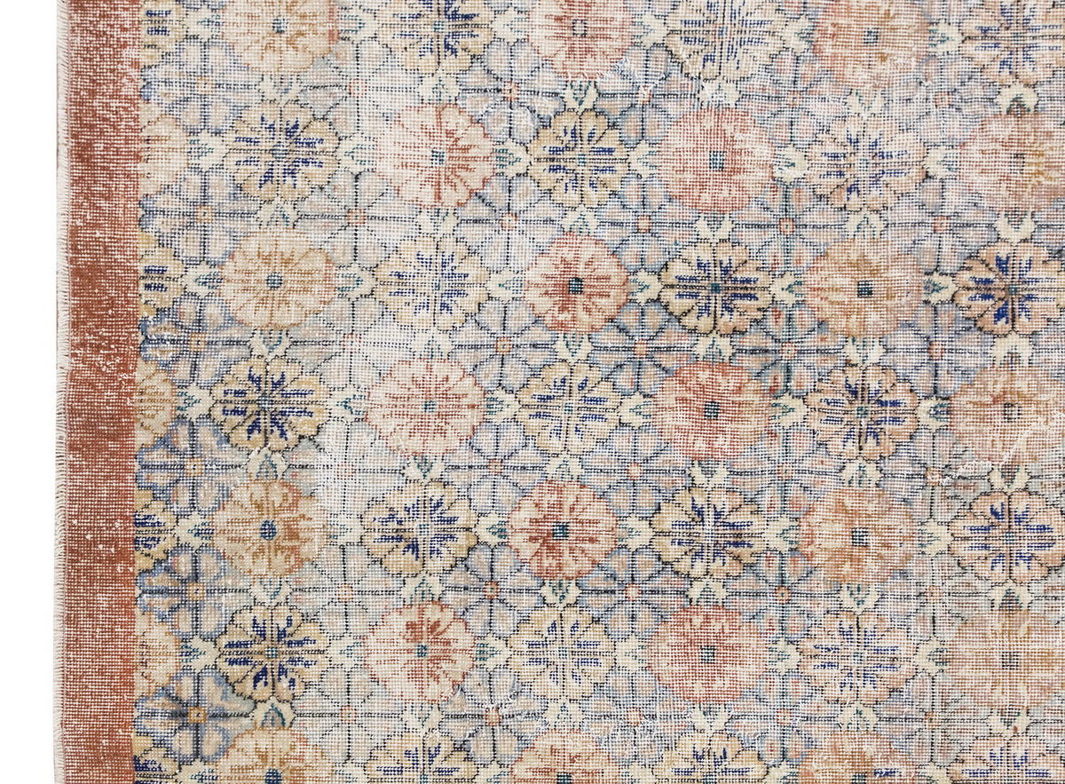 Vintage Large Rug, Oushak Area Rug 7'5" x 11'2" feet 225 x 340 cm