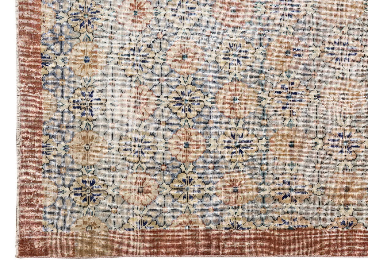 Vintage Large Rug, Oushak Area Rug 7'5" x 11'2" feet 225 x 340 cm