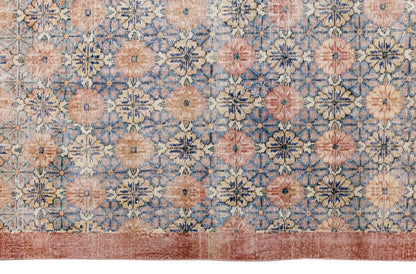 Vintage Large Rug, Oushak Area Rug 7'5" x 11'2" feet 225 x 340 cm