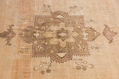 Vintage Large Rug, Oushak Area Rug 7'5" x 15'1" feet 225 x 460 cm