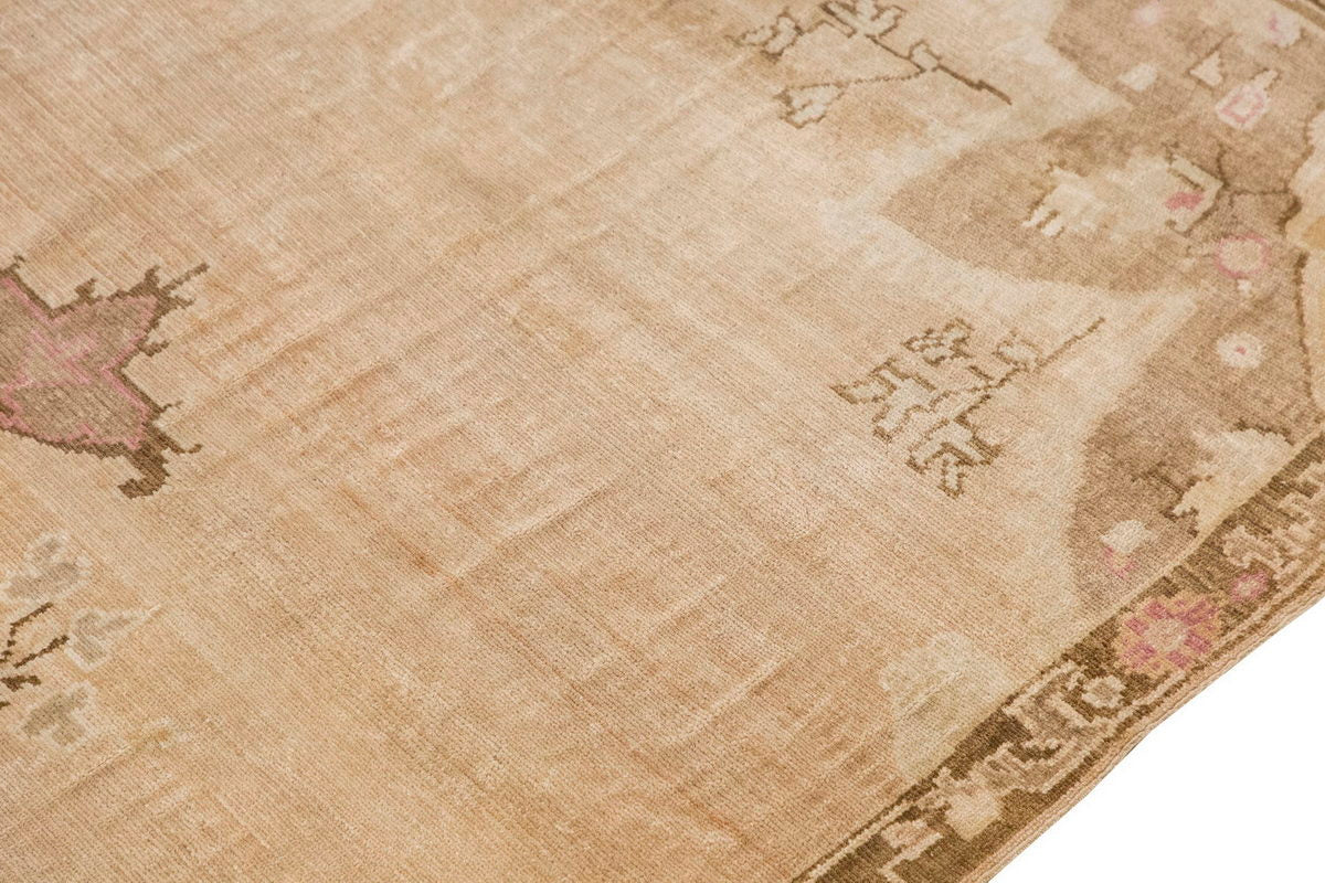 Vintage Large Rug, Oushak Area Rug 7'5" x 15'1" feet 225 x 460 cm