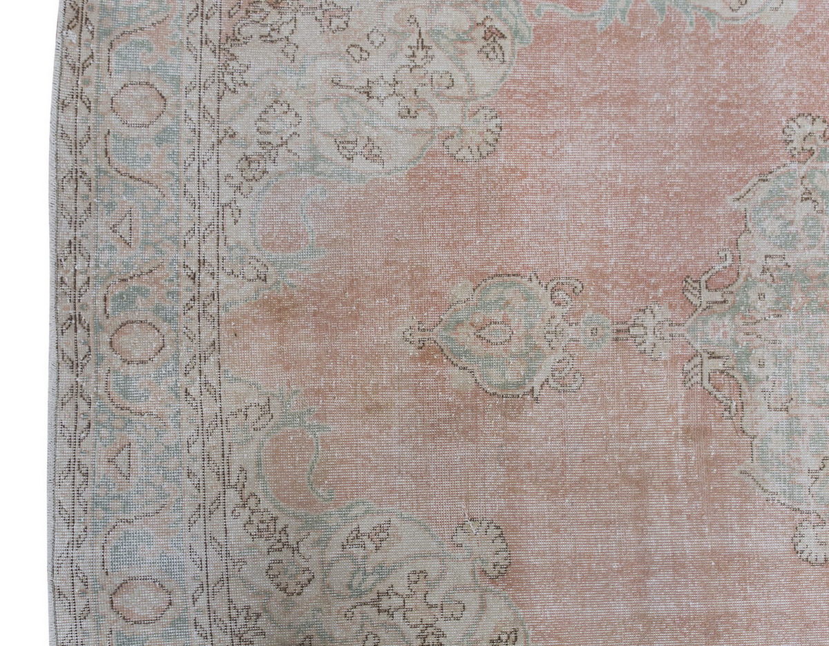 Vintage Large Rug, Oushak Area Rug 7 x 10'8" feet 214 x 324cm
