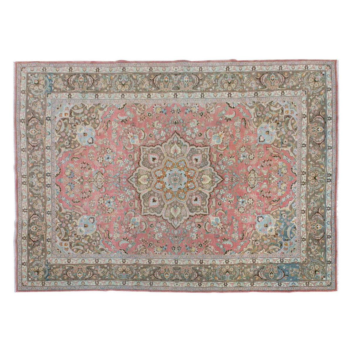 Vintage Large Rug, Oushak Area Rug 8 x 11'5" feet 245 x 347 cm