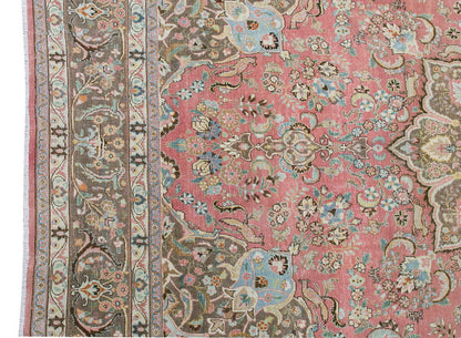 Vintage Large Rug, Oushak Area Rug 8 x 11'5" feet 245 x 347 cm