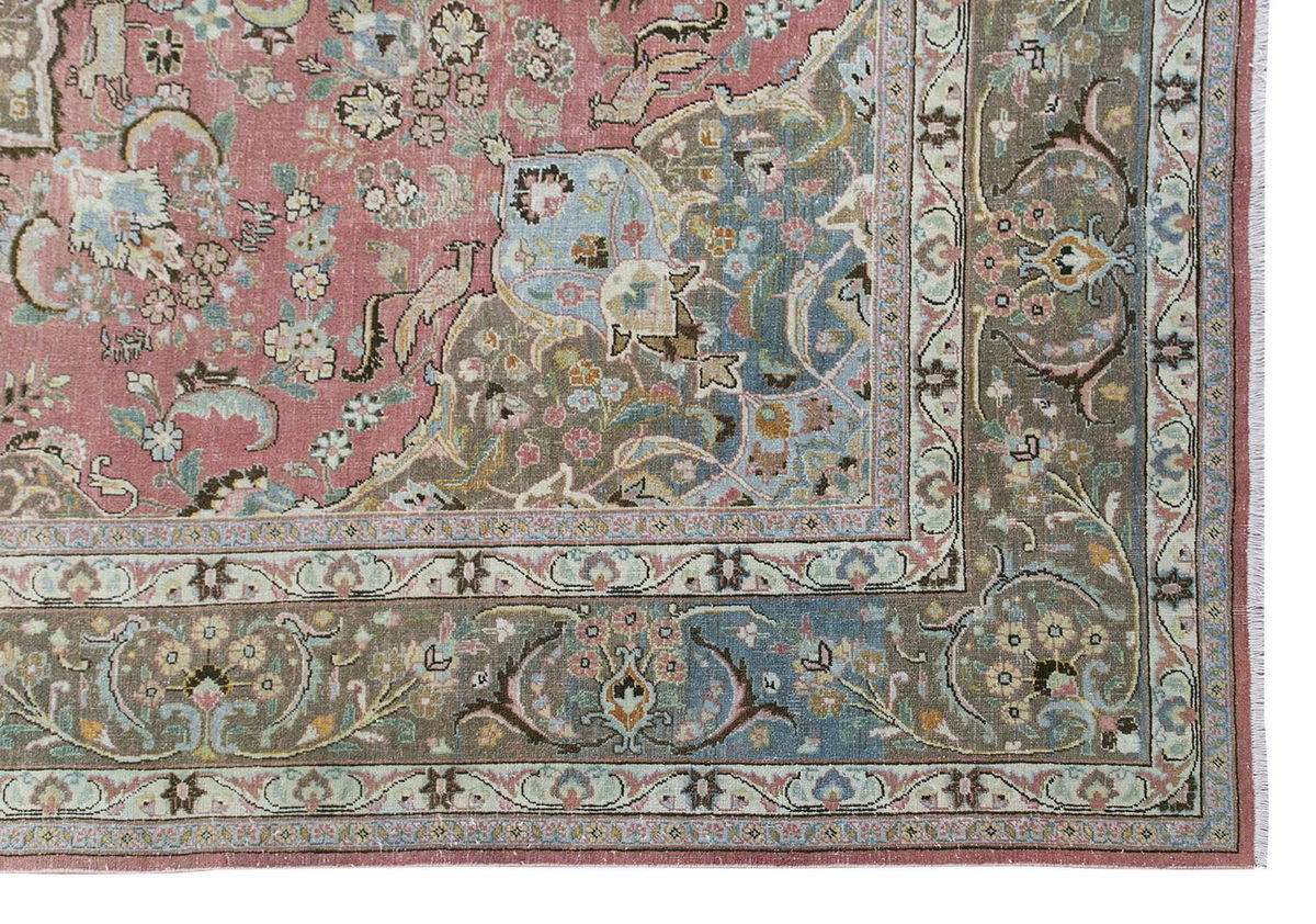 Vintage Large Rug, Oushak Area Rug 8 x 11'5" feet 245 x 347 cm