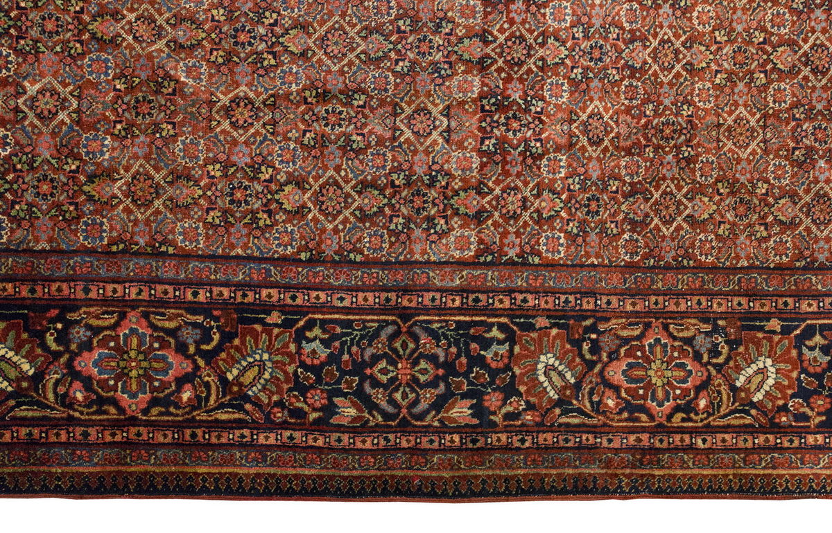 Vintage Large Rug, Oushak Area Rug 9'4 x 12'2 feet 285 x 370 cm