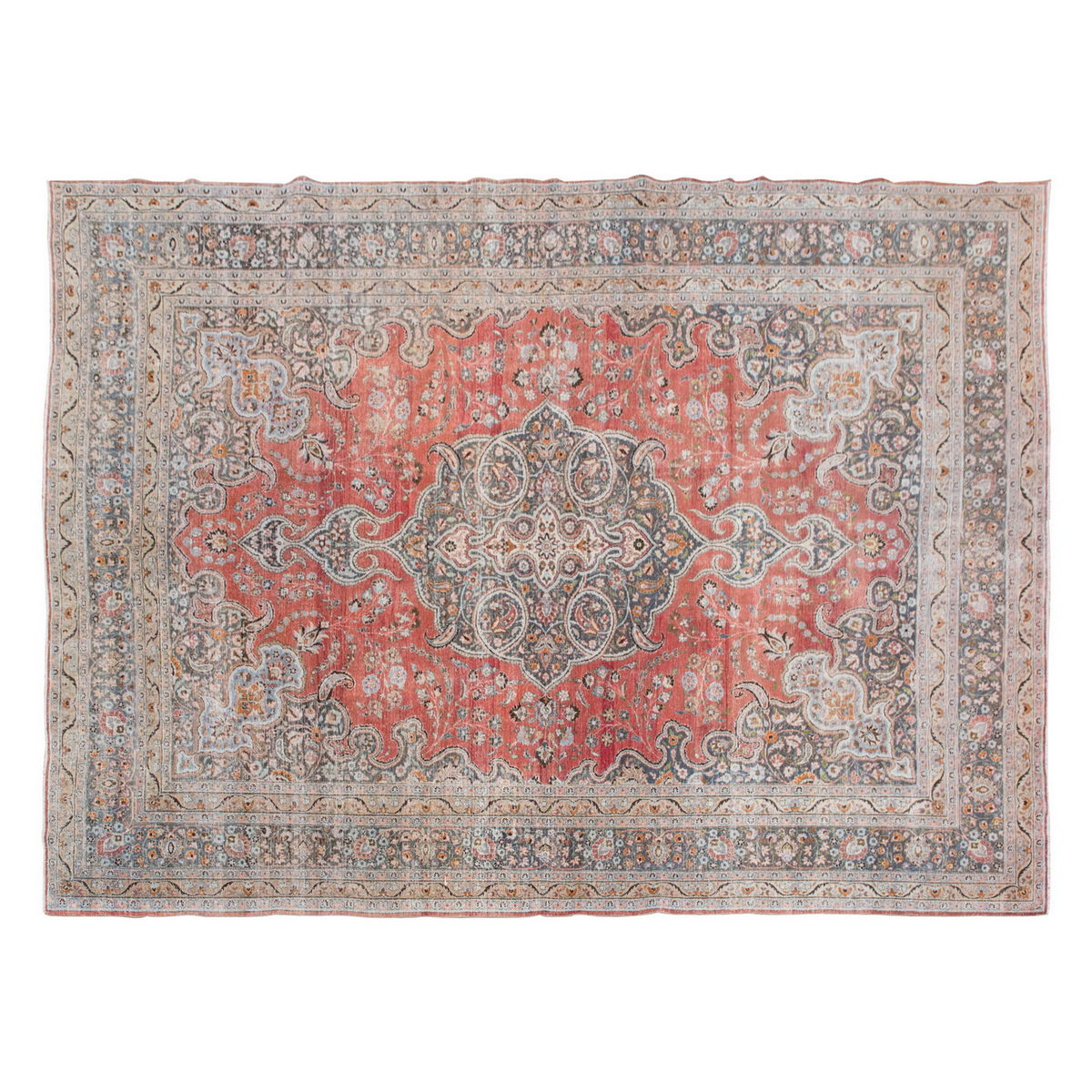 Vintage Large Rug, Oushak Area Rug 9'8" x 13'5" feet 295 x 410 cm