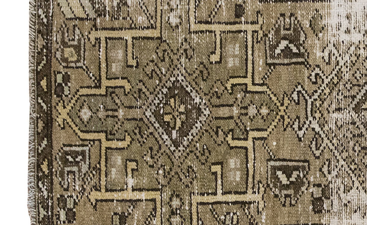 Vintage Rug, Small Oushak Rug 1'10" x 3'9" feet 57 x 114 cm