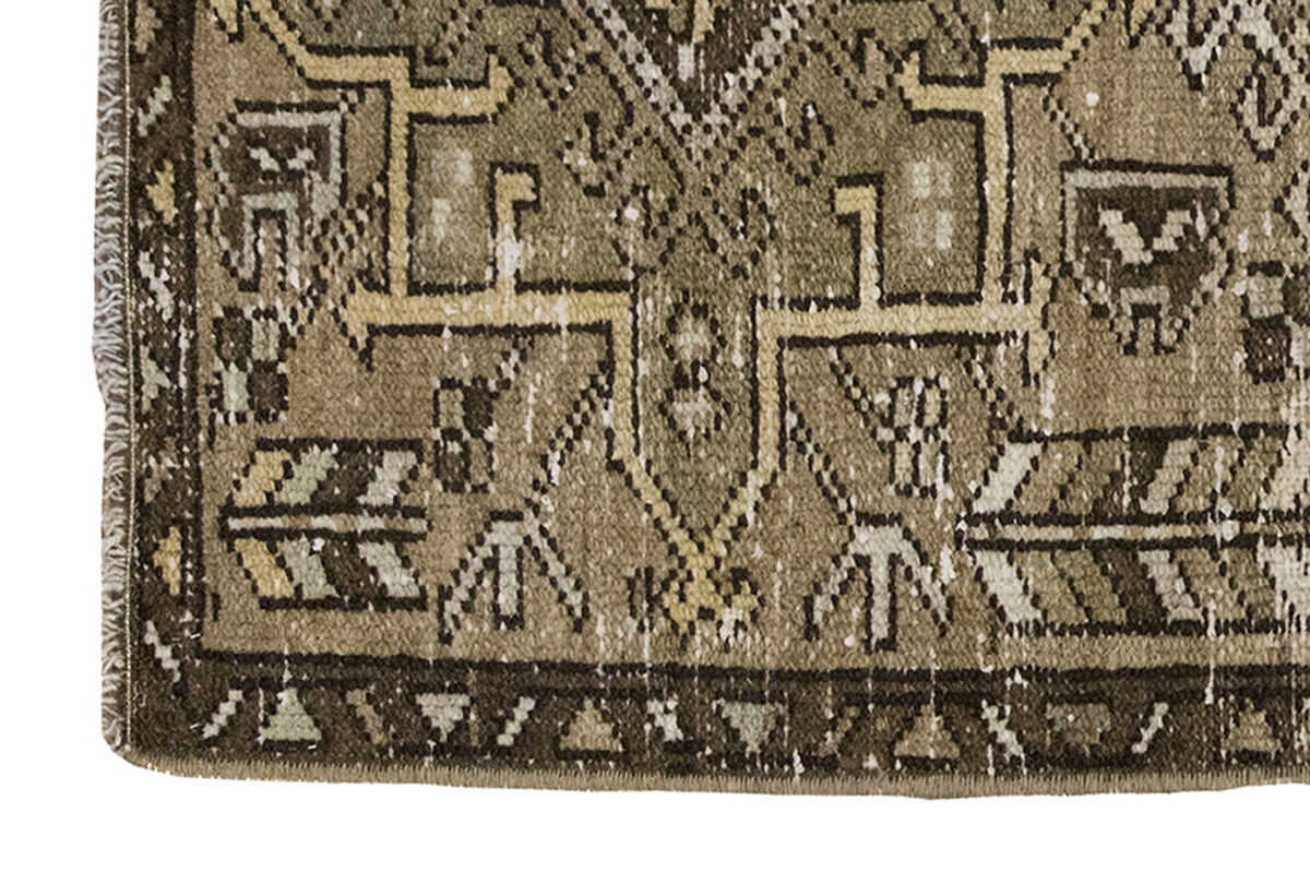Vintage Rug, Small Oushak Rug 1'10" x 3'9" feet 57 x 114 cm