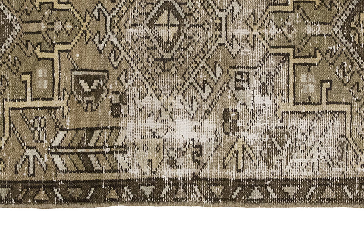 Vintage Rug, Small Oushak Rug 1'10" x 3'9" feet 57 x 114 cm