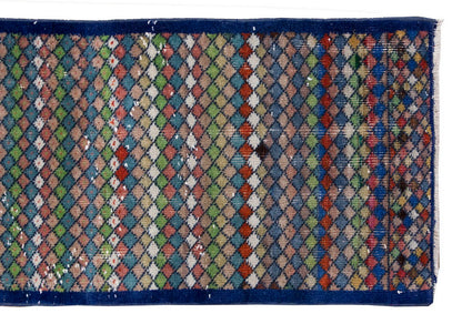 Vintage Rug, Small Oushak Rug 1'11" x 4'11" feet 59 x 150 cm