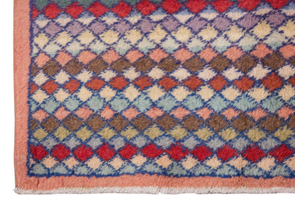 Vintage Rug, Small Oushak Rug 2'1" x 6'1" feet 64 x 185 cm