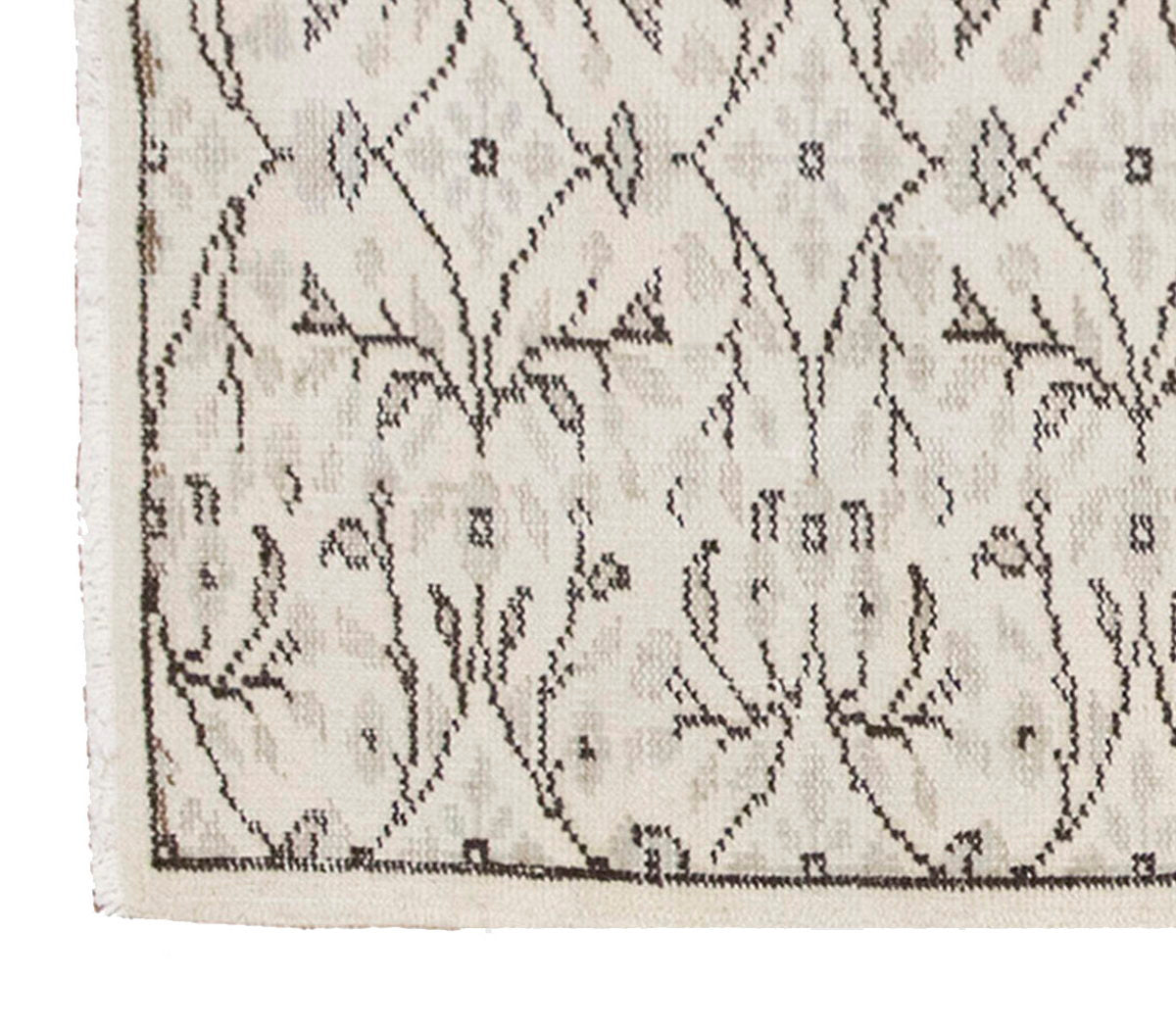 Vintage Rug, Small Oushak Rug 2'10" x 6'8" feet 87 x 203 cm