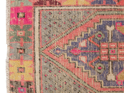 Vintage Rug, Small Oushak Rug 2'2" x 3'7" feet 67 x 109 cm