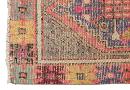 Vintage Rug, Small Oushak Rug 2'2" x 3'7" feet 67 x 109 cm