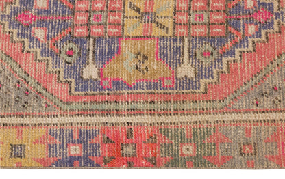 Vintage Rug, Small Oushak Rug 2'2" x 3'7" feet 67 x 109 cm