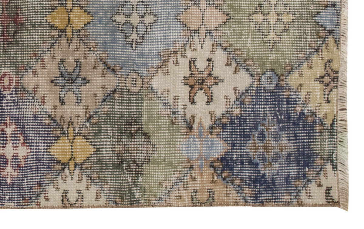 Vintage Rug, Small Oushak Rug 2'2" x 4'6" feet 66 x 136 cm