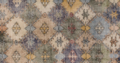 Vintage Rug, Small Oushak Rug 2'2" x 4'6" feet 66 x 136 cm