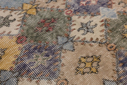 Vintage Rug, Small Oushak Rug 2'2" x 4'6" feet 66 x 136 cm