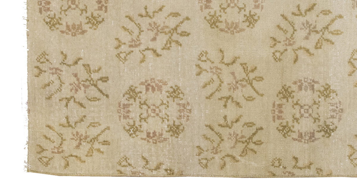 Vintage Rug, Small Oushak Rug 2'2" x 4'8" feet 65 x 143 cm