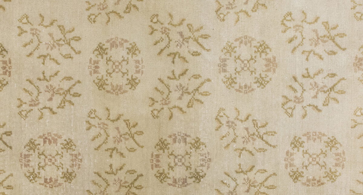 Vintage Rug, Small Oushak Rug 2'2" x 4'8" feet 65 x 143 cm