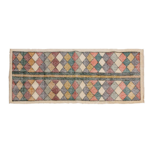 Vintage Rug, Small Oushak Rug 2'2" x 5'8" feet 67 x 172 cm