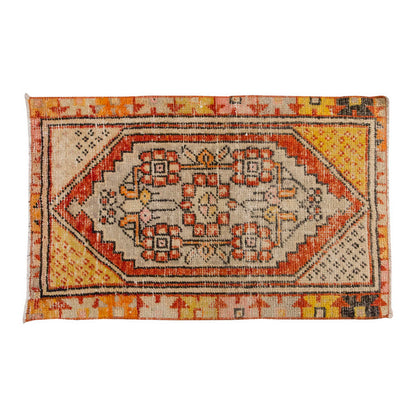 Vintage Rug, Small Oushak Rug 2'3" x 3'7" feet 68 x 109 cm