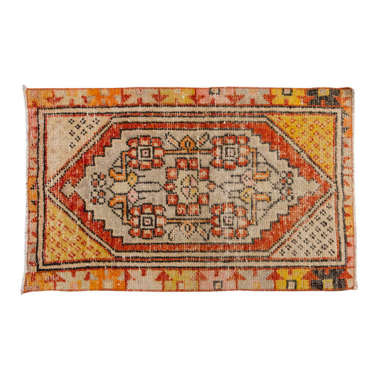 Vintage Rug, Small Oushak Rug 2'3" x 3'7" feet 68 x 109 cm