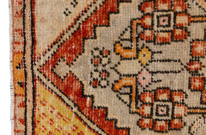 Vintage Rug, Small Oushak Rug 2'3" x 3'7" feet 68 x 109 cm