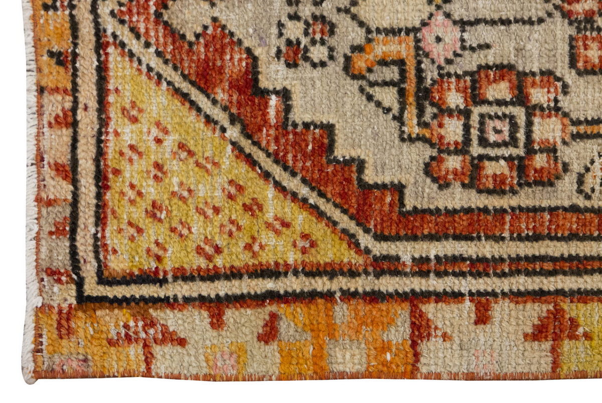 Vintage Rug, Small Oushak Rug 2'3" x 3'7" feet 68 x 109 cm