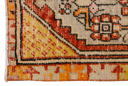 Vintage Rug, Small Oushak Rug 2'3" x 3'7" feet 68 x 109 cm