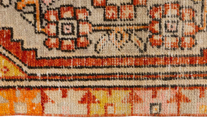 Vintage Rug, Small Oushak Rug 2'3" x 3'7" feet 68 x 109 cm