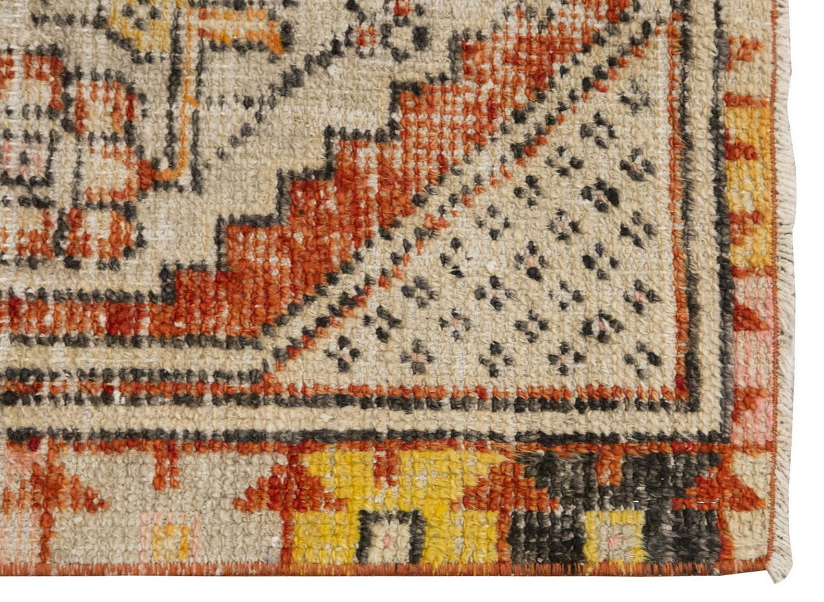 Vintage Rug, Small Oushak Rug 2'3" x 3'7" feet 68 x 109 cm
