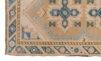 Vintage Rug, Small Oushak Rug 2'3" x 4'3" feet 69 x 130 cm