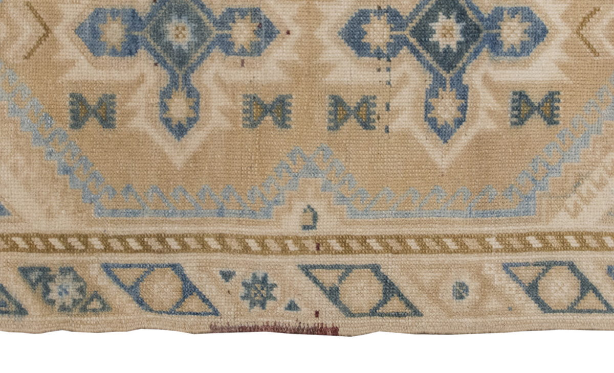 Vintage Rug, Small Oushak Rug 2'3" x 4'3" feet 69 x 130 cm