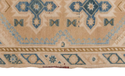 Vintage Rug, Small Oushak Rug 2'3" x 4'3" feet 69 x 130 cm