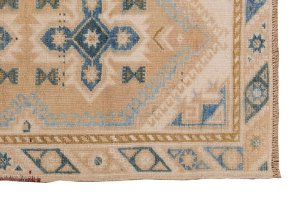 Vintage Rug, Small Oushak Rug 2'3" x 4'3" feet 69 x 130 cm