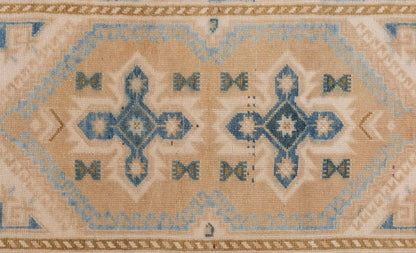 Vintage Rug, Small Oushak Rug 2'3" x 4'3" feet 69 x 130 cm