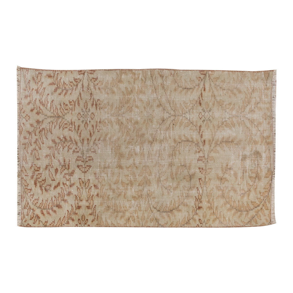 Vintage Rug, Small Oushak Rug 2'5" x 3'9" feet 74 x 114 cm