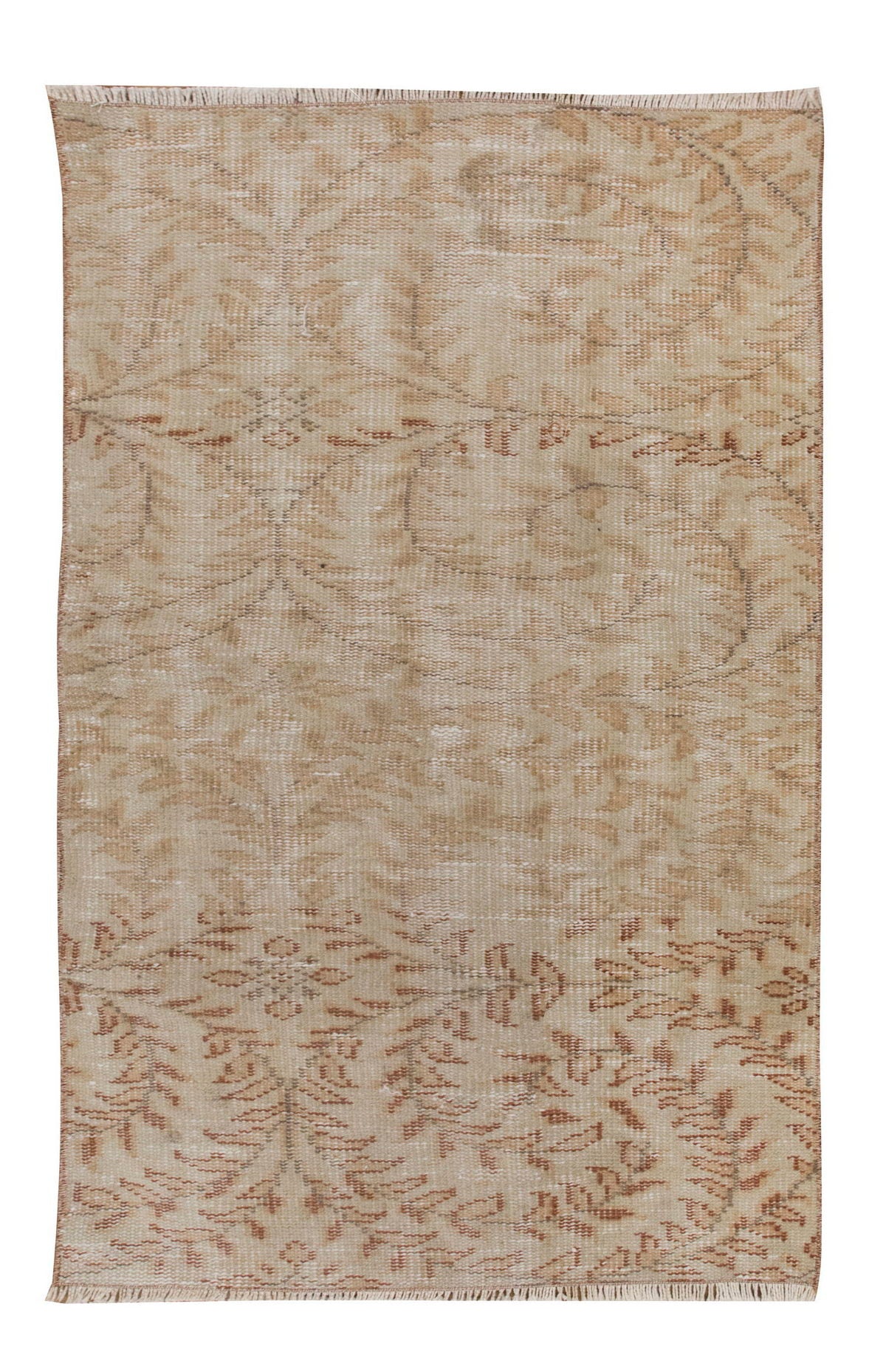 Vintage Rug, Small Oushak Rug 2'5" x 3'9" feet 74 x 114 cm