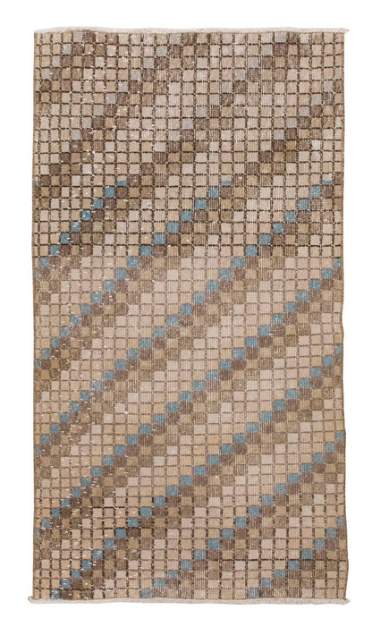 Vintage Rug, Small Oushak Rug 2'6" x 4'7" feet 75 x 140 cm