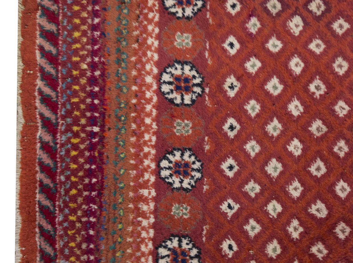 Vintage Rug, Small Oushak Rug 2'7" x 5'1" feet 78 x 155 cm