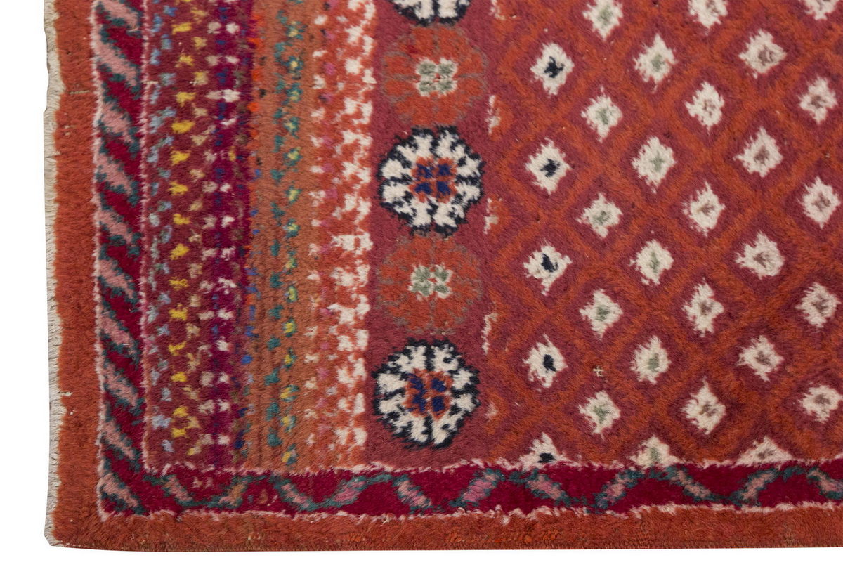 Vintage Rug, Small Oushak Rug 2'7" x 5'1" feet 78 x 155 cm
