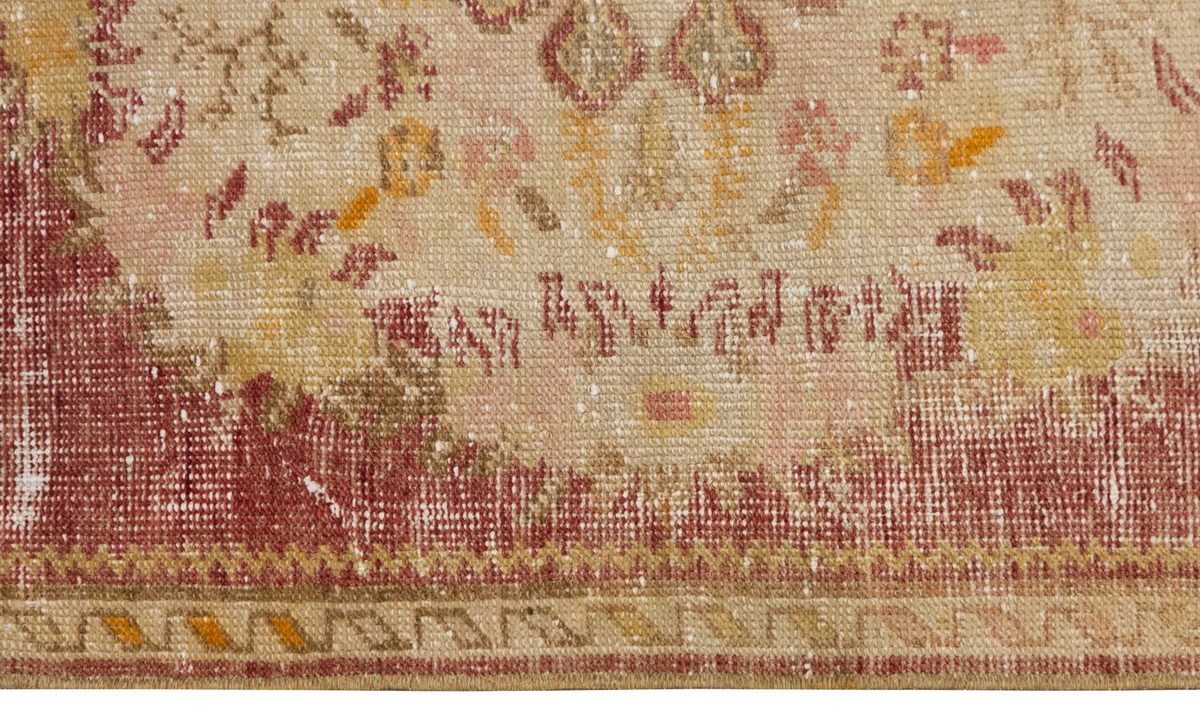 Vintage Rug, Small Oushak Rug 2'7" x 5'5" feet 78 x 164 cm