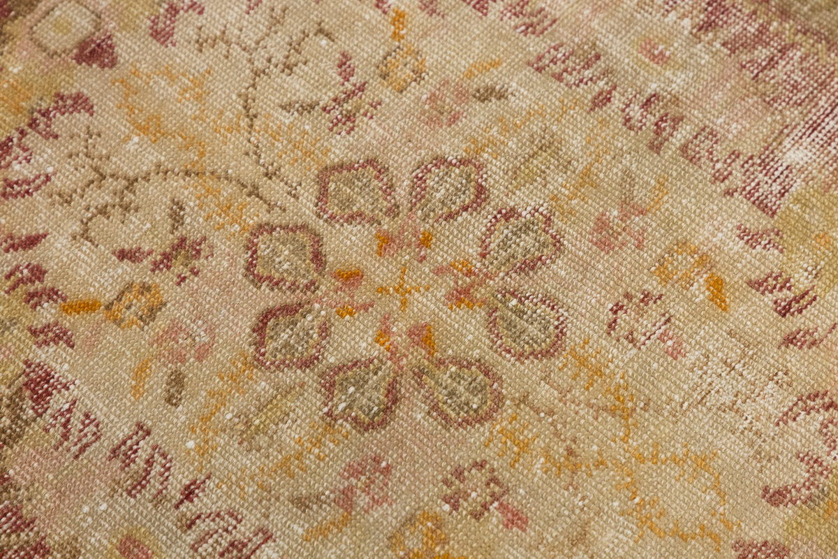 Vintage Rug, Small Oushak Rug 2'7" x 5'5" feet 78 x 164 cm